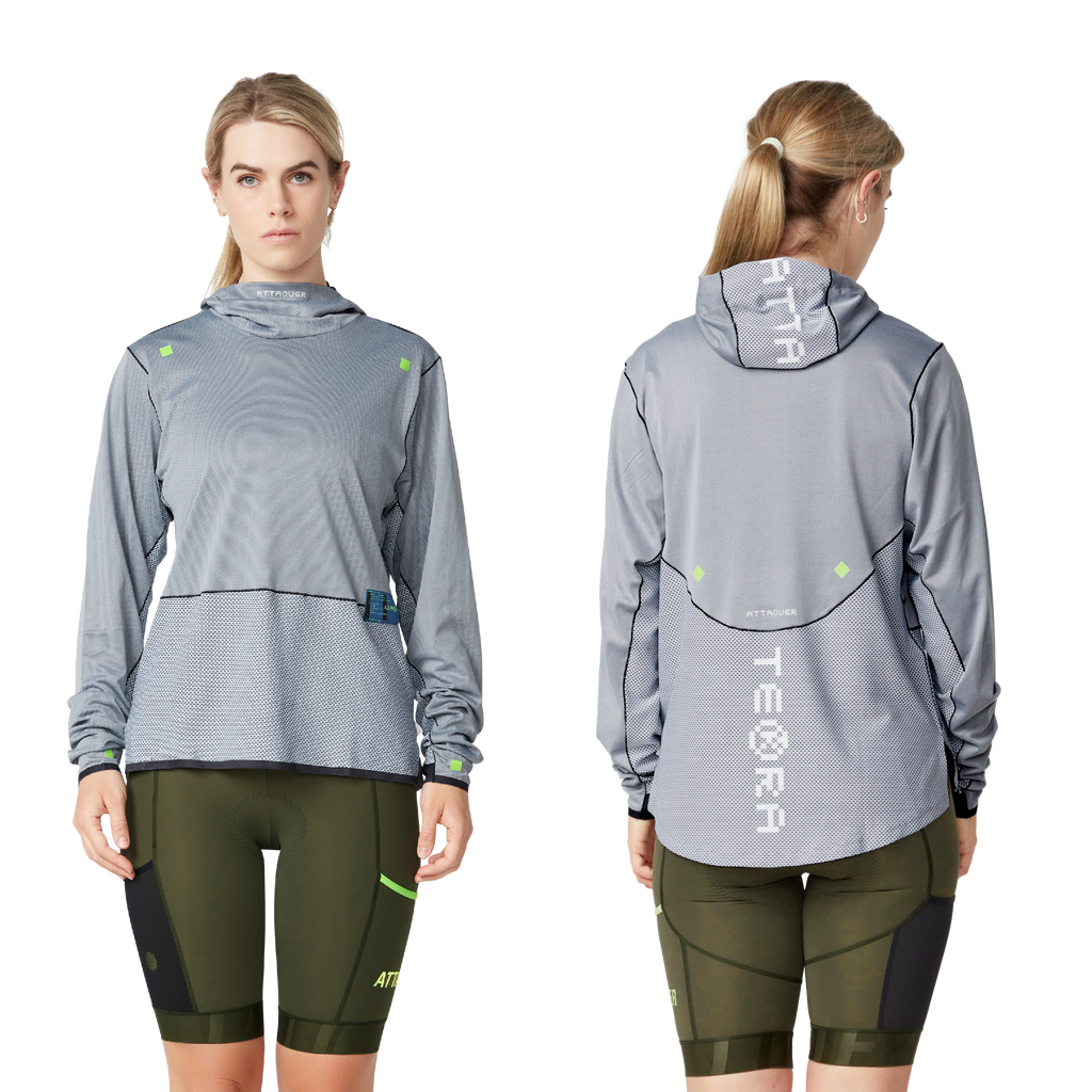 Attaquer Terra Long Sleeved Hooded Tech Tee Black display main
