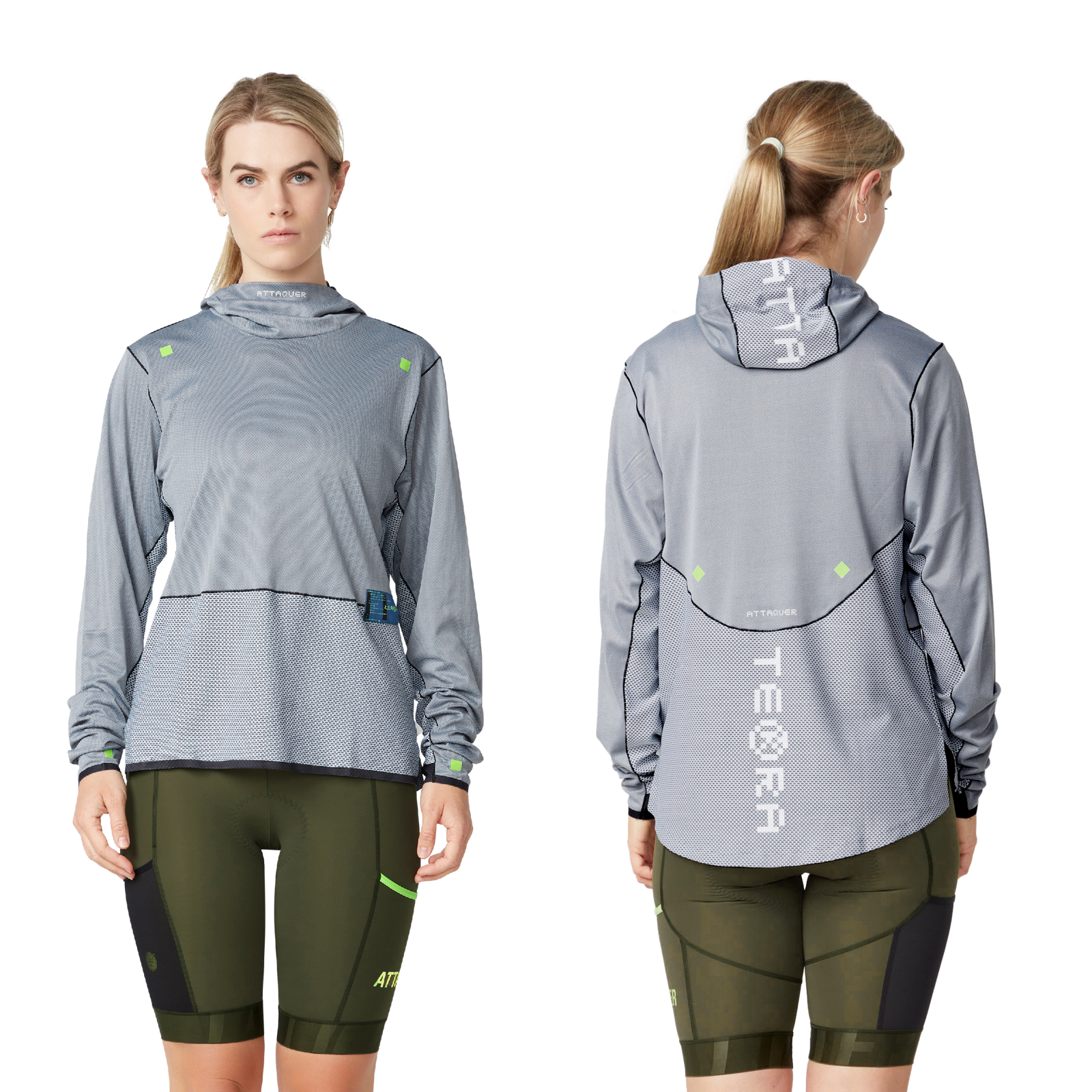 Attaquer Terra Long Sleeved Hooded Tech Tee Black display main