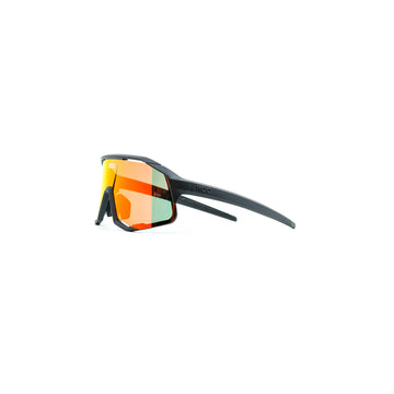 KOO Demos Sunglasses - Matt Black (Red Mirror Lens)