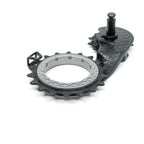 absoluteblack-hollowcage-carbon-derailleur-cage-for-shimano-black-titanium-grey-closeup