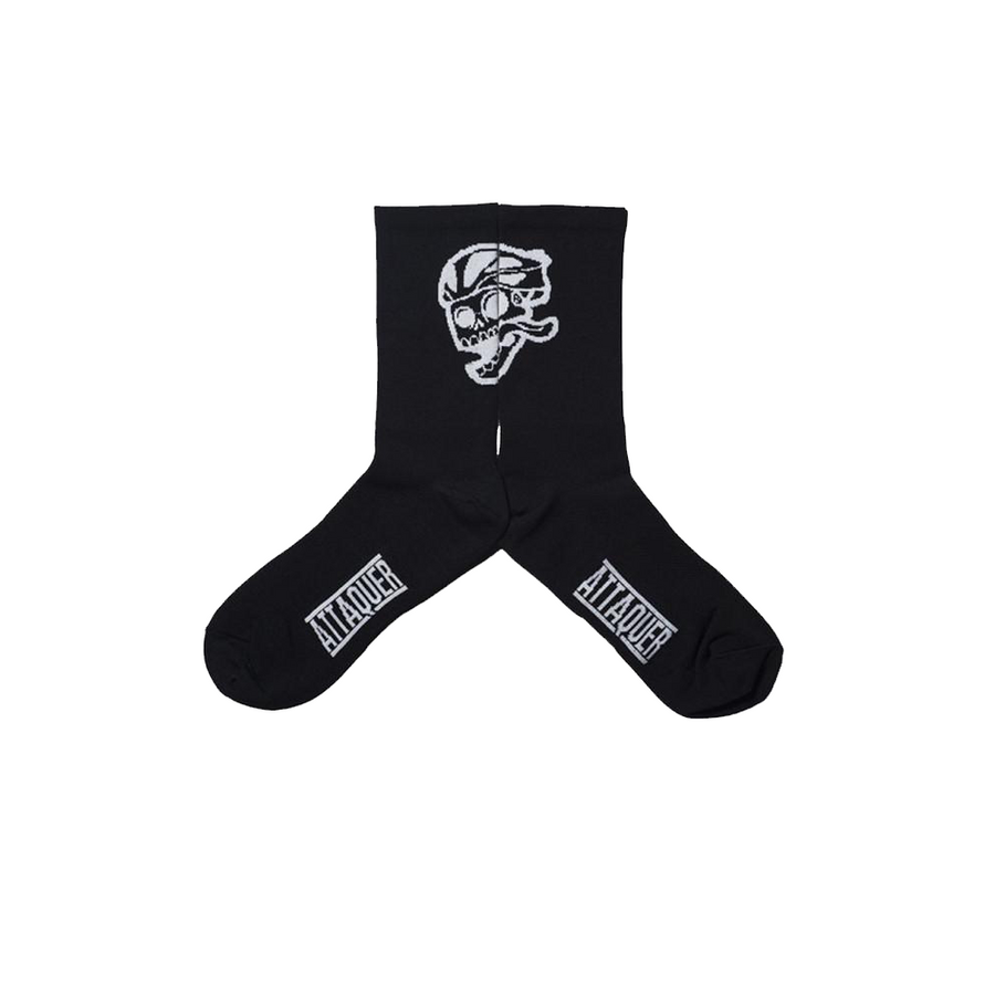Attaquer Skull Logo Socks - Black - CCACHE