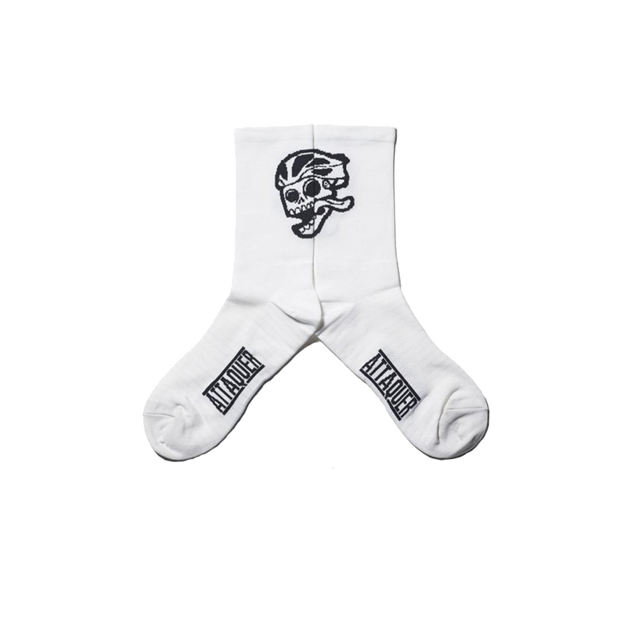Attaquer Skull Logo Socks - White - CCACHE