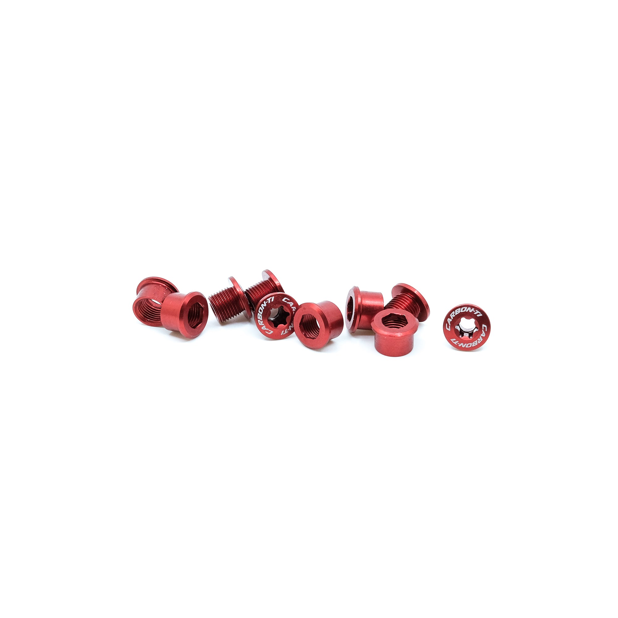 Carbon-Ti X-Fix Road Chainring Bolts - Red - CCACHE