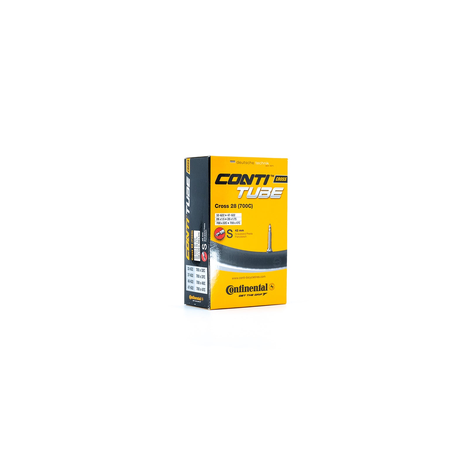 Continental Cross 28 Tube (700 x 32-47, Presta Valve)
