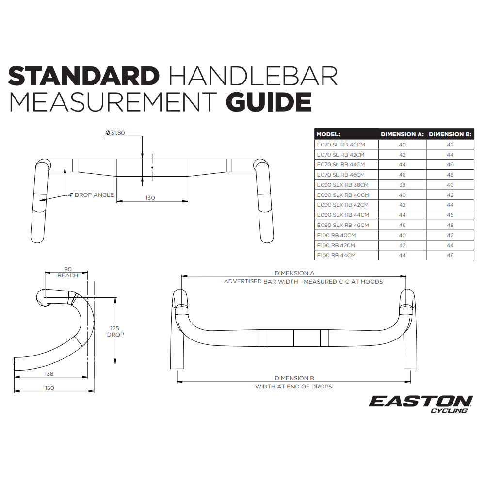 Easton EA70 Road Handlebar - CCACHE