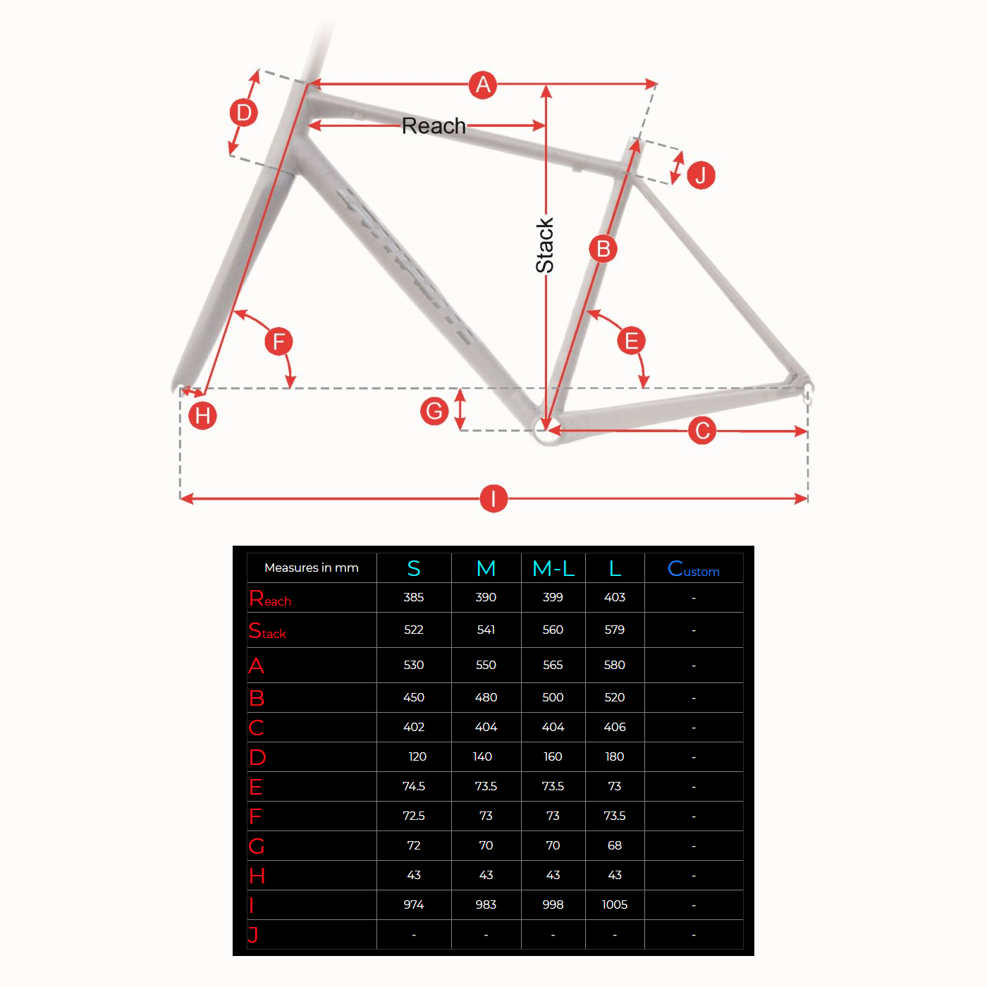 extralite-scr-058-raw-carbon-road-frameset-geometry-chart