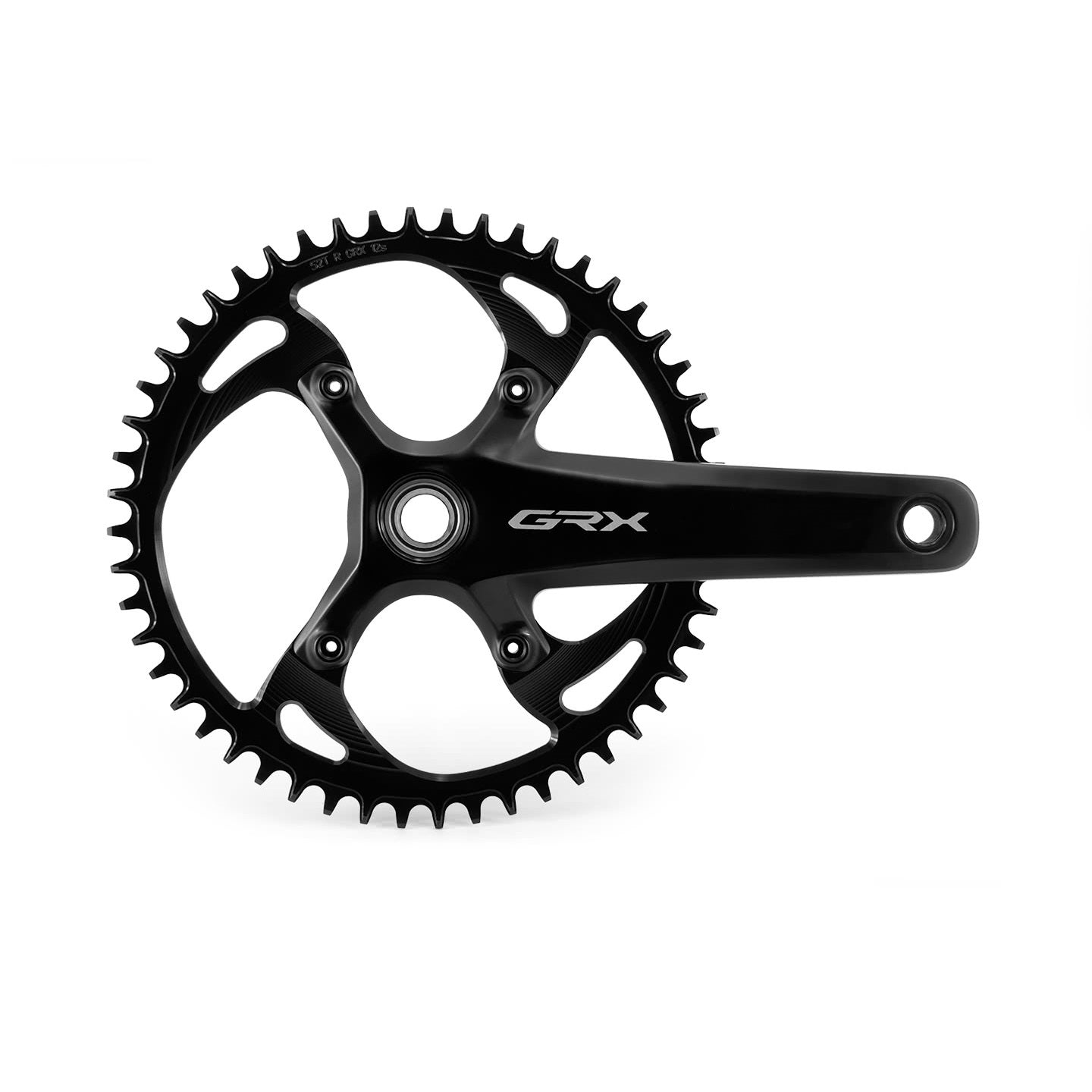       garbaruk-shimano-grx-direct-mount-1x-chainring-black-on-cranks