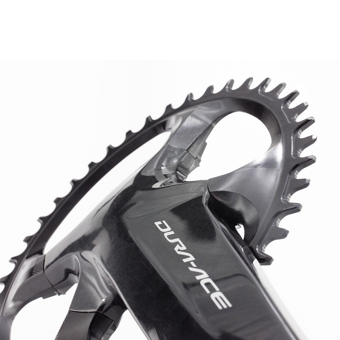    garbaruk-shimano-r9100-direct-mount-1x-chainring-black-on-crank