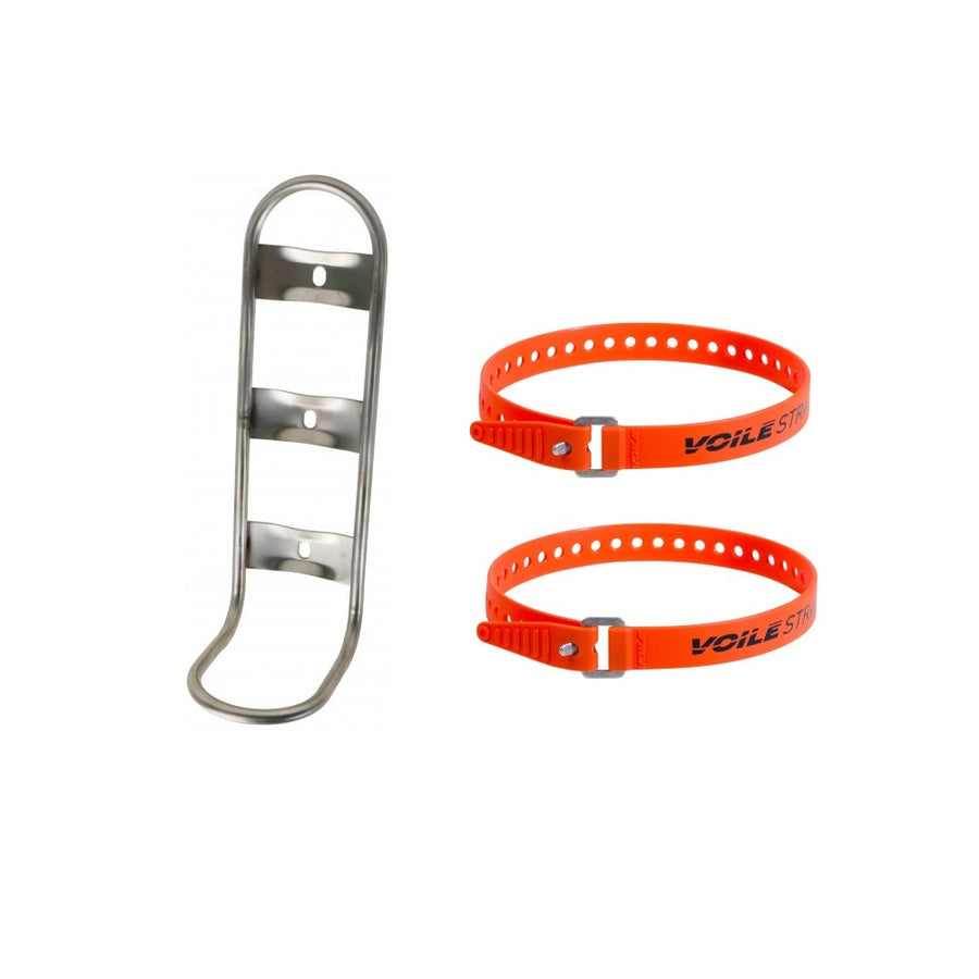 King Cage Titanium Many Things Cage + Orange Voile Straps - CCACHE