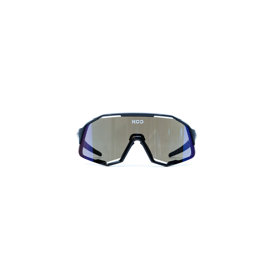 koo-demos-sunglasses-black-blue-mirror-lens-front