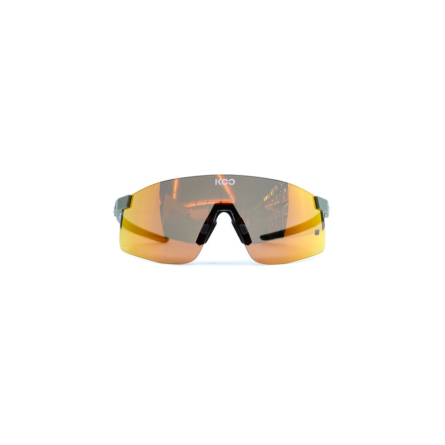koo-nova-sunglasses-olive-green-matt-orange-mirror-lens-front