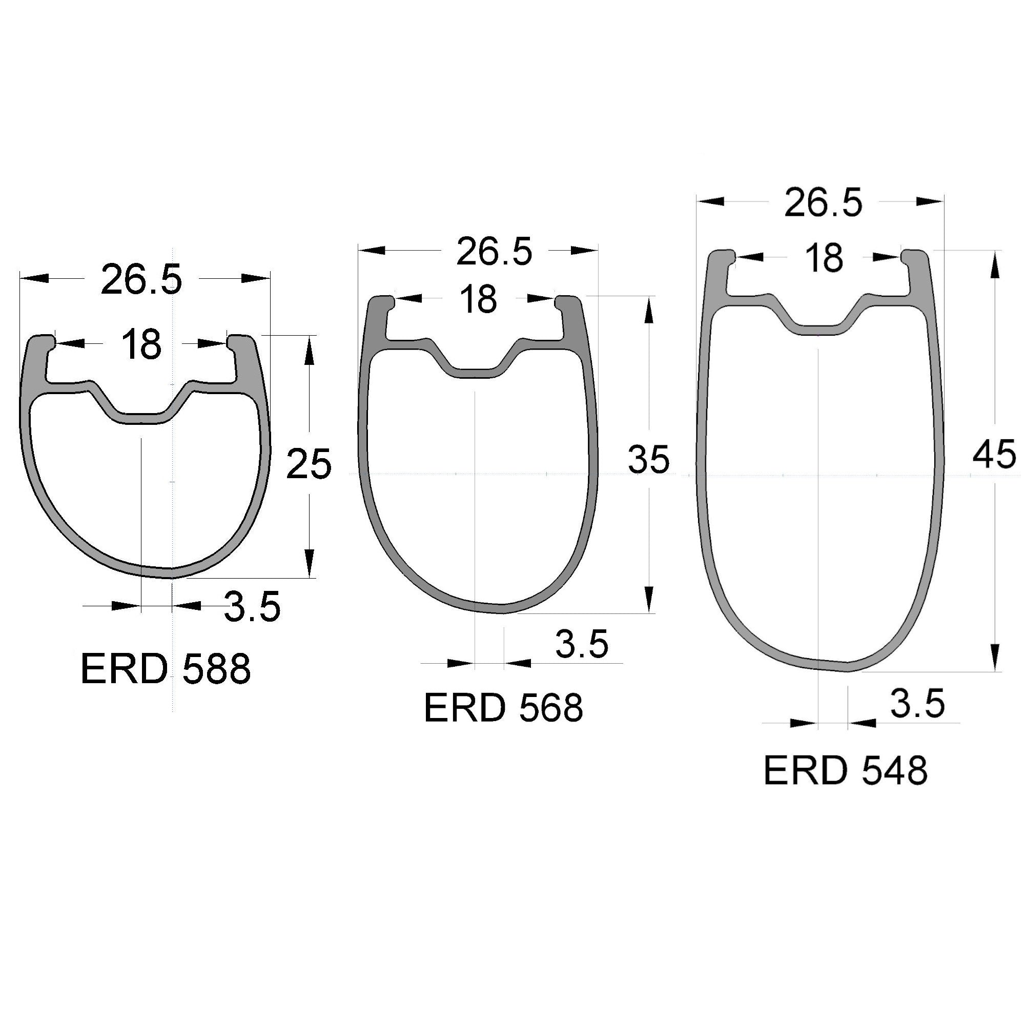 mcfk-road-disc-brake-carbon-wheelset-internal-external-rim-diagram