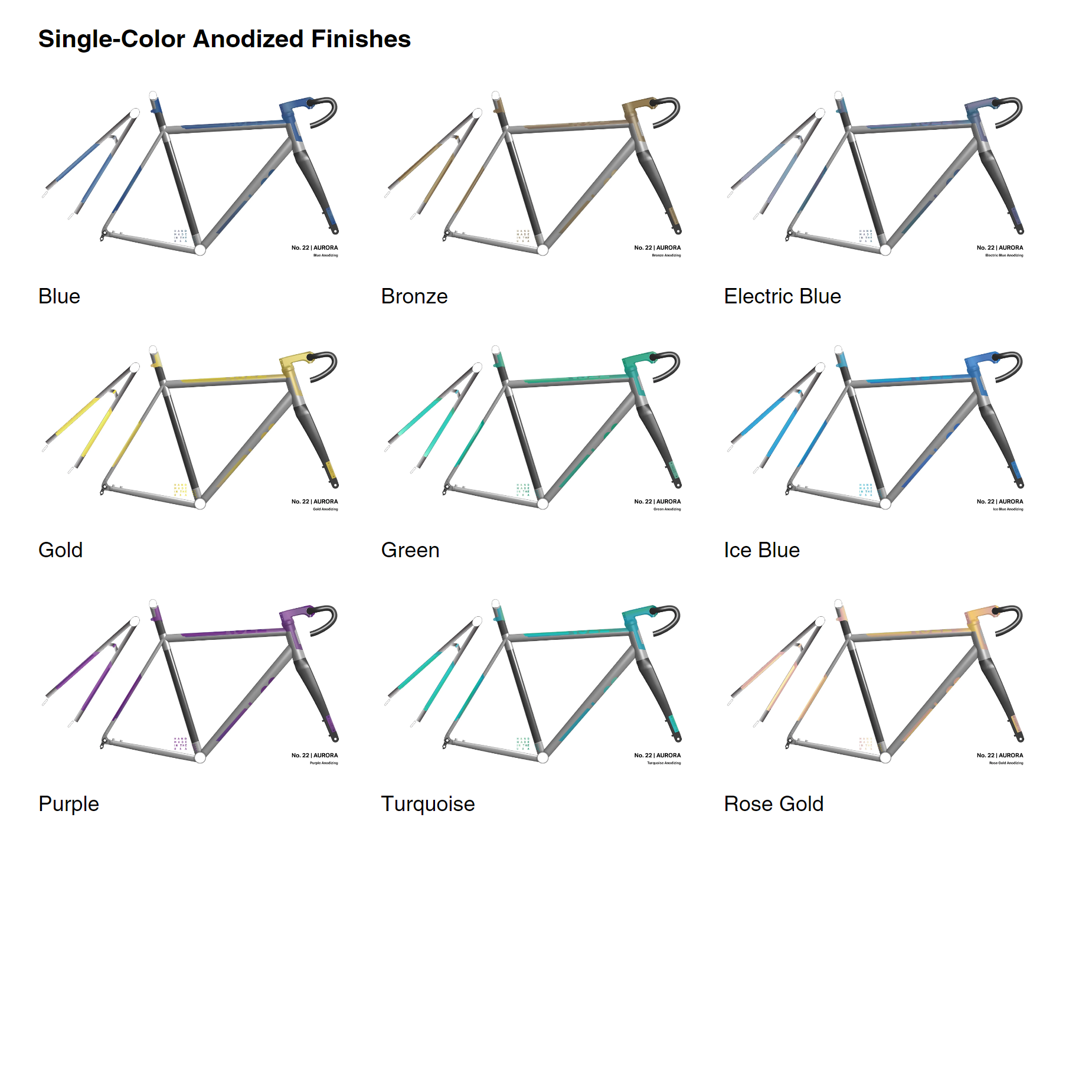 No. 22 Aurora Integrated Titanium Road Frameset
