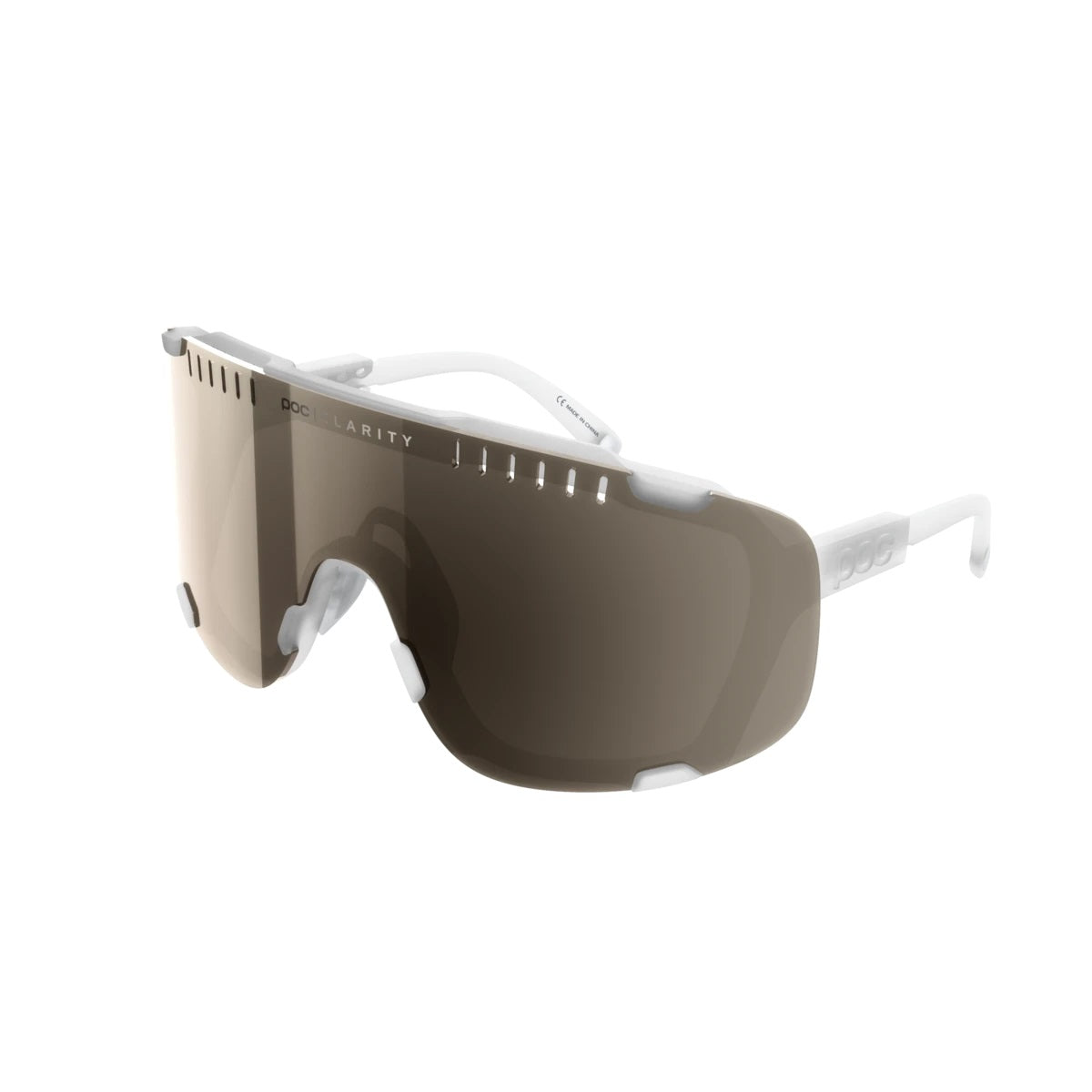 POC Devour Sunglasses - Transparent Crystal (Brown/Silver Mirror Lens)