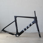 SEKA Exceed Aero Road Frameset - Matte Ink Black (M) & 38/110 Handlebar