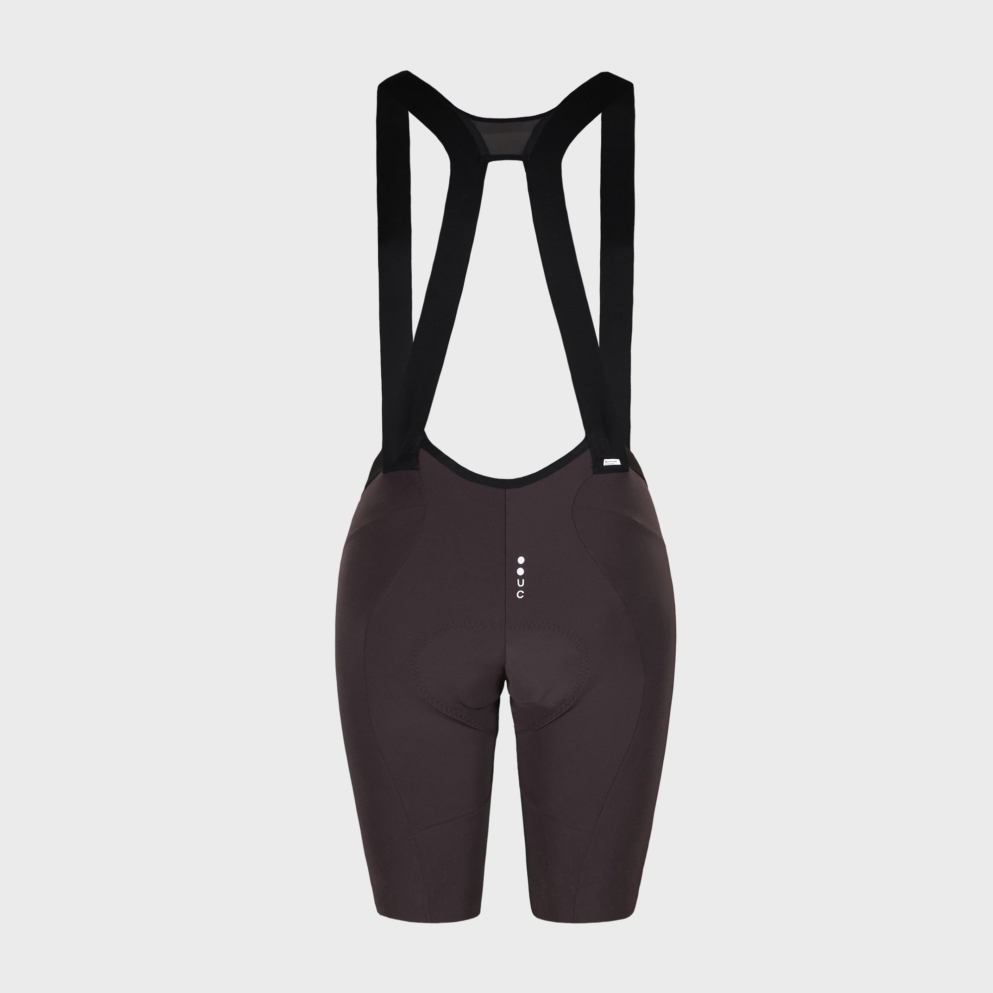 universal-colours-womens-chroma-bib-short-heavy-dark-brown-rear