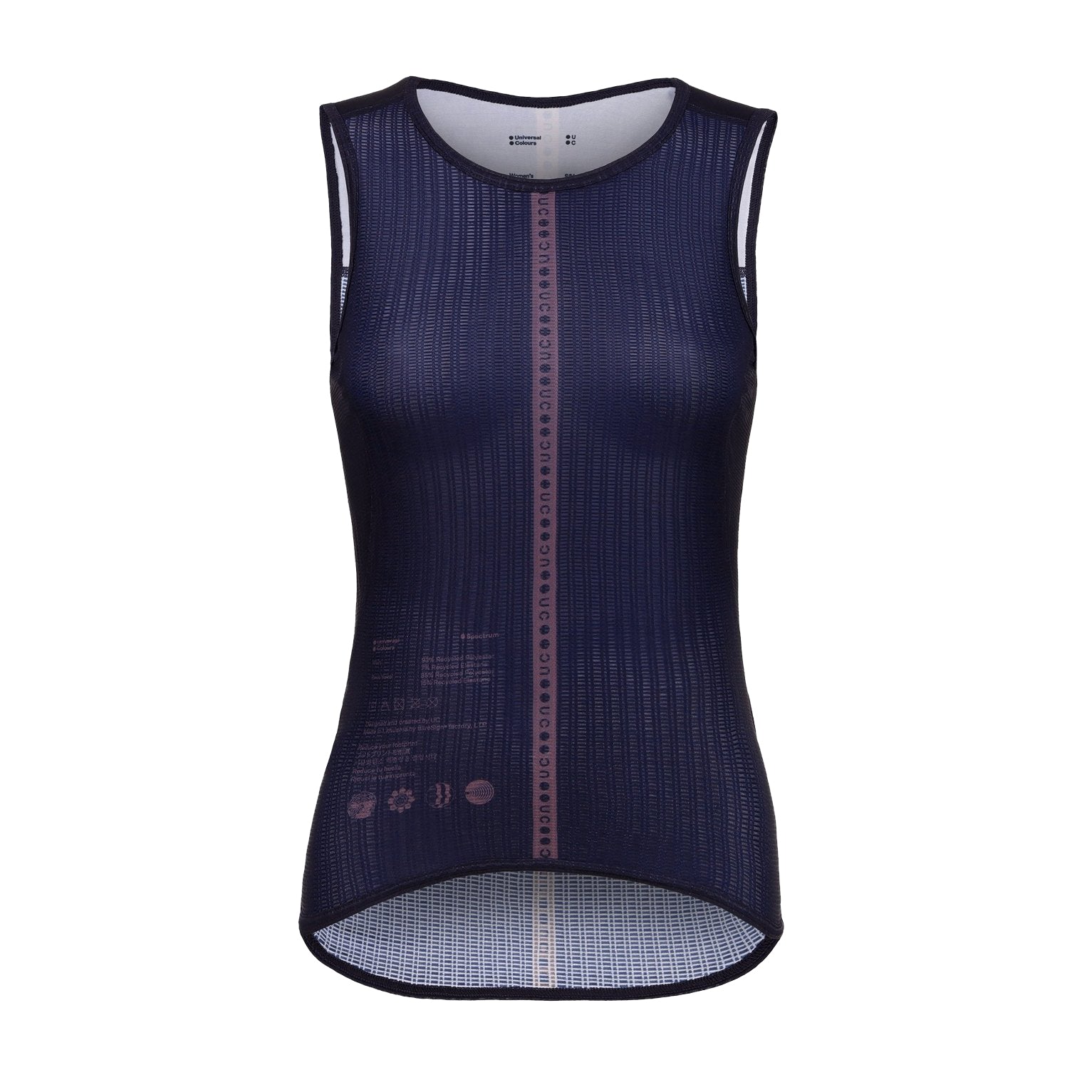 Universal Colours Women's Spectrum Sleeveless Base Layer - Navy Blue