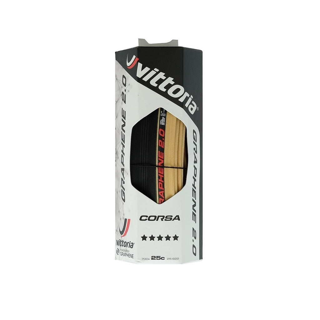 Vittoria Corsa G2 Graphene 2.0 Clincher Tyre - Gumwall - CCACHE