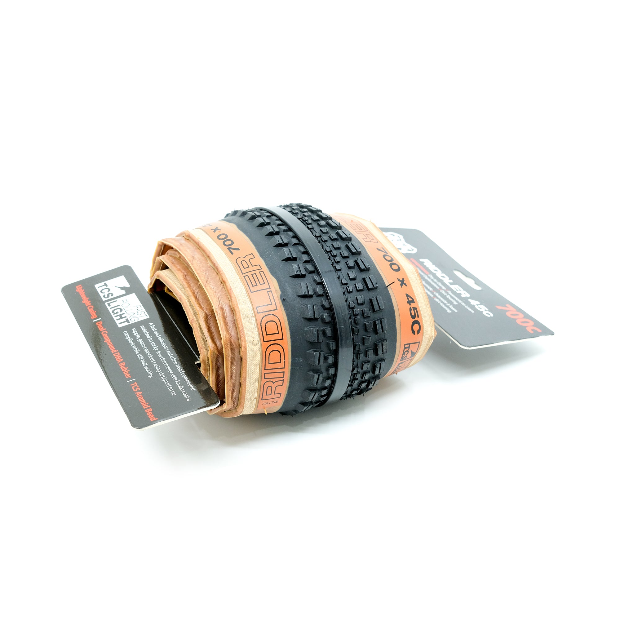 WTB Riddler TCS Light/Fast Rolling Clincher Tyre (700 x 45mm) - Tanwall - CCACHE